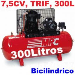 Compresor de aire MPC de 7,5 CV trifásico SNB30075