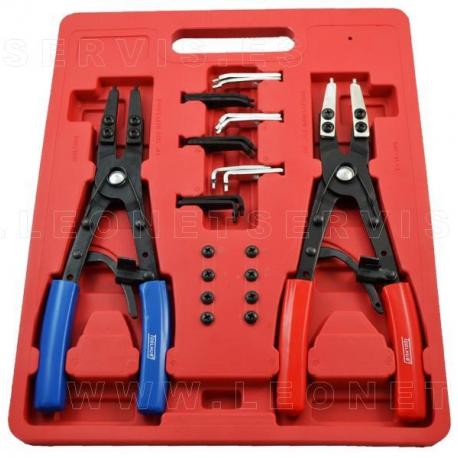 Juego de alicates de circlip extralargos 250mm