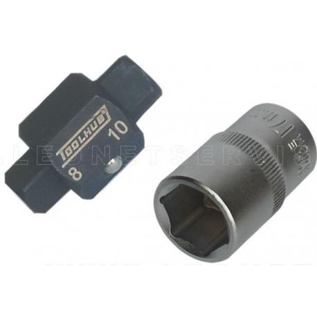 Llave para tapón de cárter, 8 y 10 mm cuadrado (2 piezas)