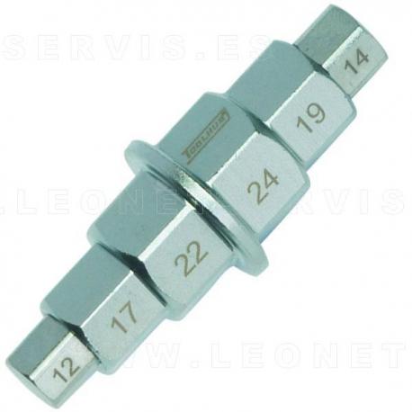 Herramienta para eje de moto - 6 en 1