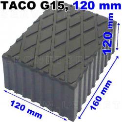 G15 Taco de goma para elevador, altura 110 mm
