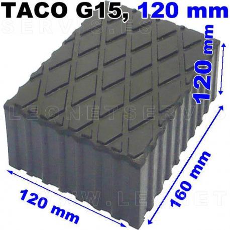 G15 Taco de goma para elevador, altura 110 mm