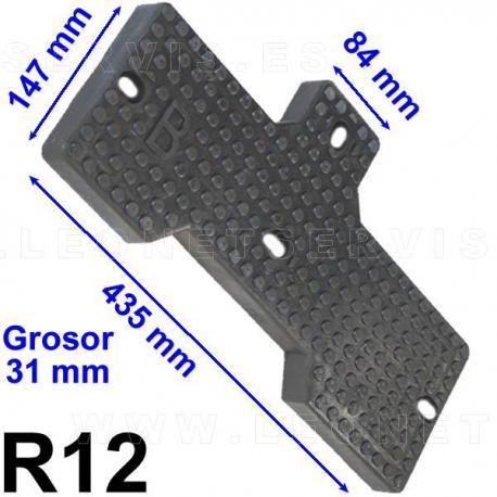 R12 taco de goma para desmontadoras Lincos, Twin Busch, RSF, Prestige Lift, Unite...