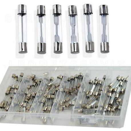 Surtido de fusibles de cristal, 120 piezas