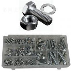 Surtido de tuercas métricas con anillo de retención, 300 piezas