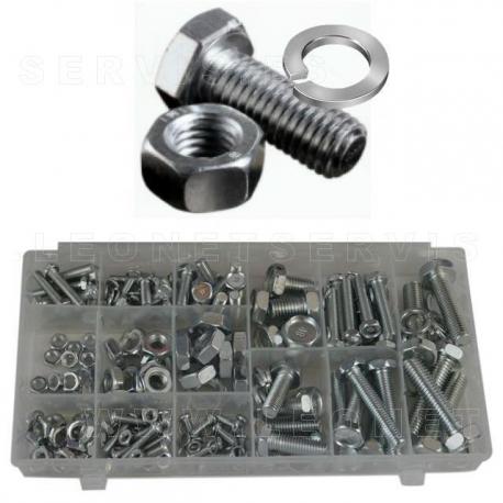 Surtido de tuercas métricas con anillo de retención, 300 piezas