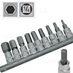 Juego de vasos de punta ALLEN o hexagonal, 10 piezas