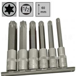 Juego de 10 puntas largas Torx en vaso de 1/2