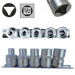 Juego de 7 vasos cortos Torx Plus con cuadradillo de 3/8