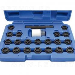 Juego de vasos para tornillos antirrobo Audi, 22 piezas