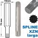 Puntas Spline xzn largas 75mm de acero crv (6150)