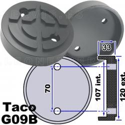 G09B Taco de goma 120mm, extragrueso, para elevador  Launch, Twin Busch, Rp tools...