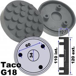 G18 Taco de goma 120 mm para Ravaglioli...