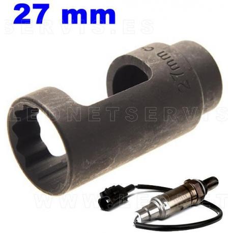 Vaso  de 27 mm y 12 caras  con ventana para sensor de oxígeno