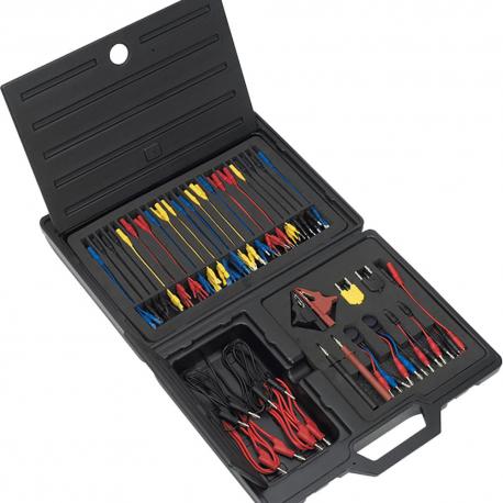 Juego de cables y accesorios para comprobar circuitos eléctricos - 90 pzs.