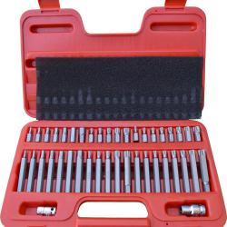 Juego de puntas torx, allen y xzn 42 piezas