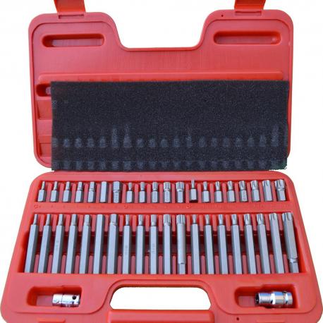 Juego de puntas torx, allen y xzn 42 piezas