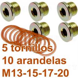 Juego de tapones y arandelas