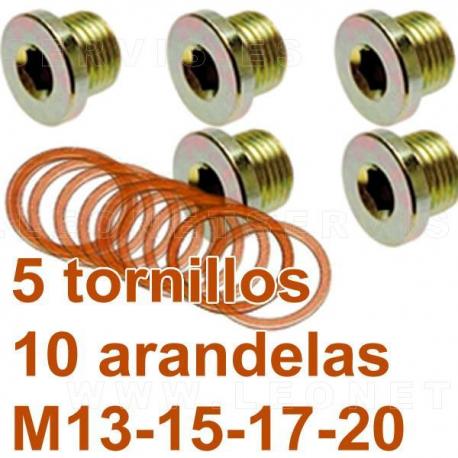 Juego de tapones y arandelas
