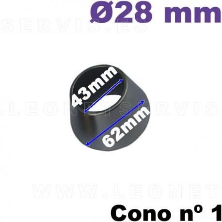 Cono nº 1 de 43-62 mm para equilibradoras de ruedas