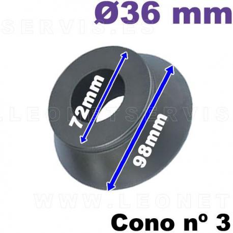 Cono nº 3 de 72-100 mm para equilibradoras de ruedas