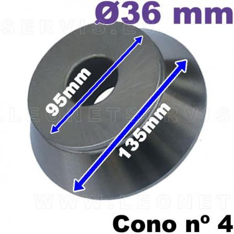 Cono nº 4 de 95-135 mm para equilibradoras de ruedas
