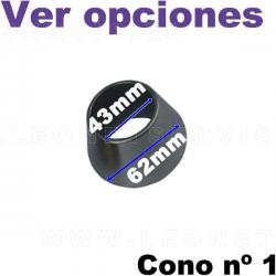 Cono nº 1 de 43-62 mm para equilibradoras de ruedas