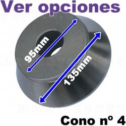 Cono nº 4 de 95-135 mm para equilibradoras de ruedas