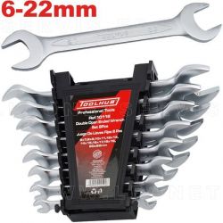 Juego de llaves planas dobles. 8 piezas