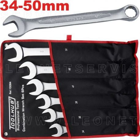 Juego de llaves combinadas grandes, 6 piezas