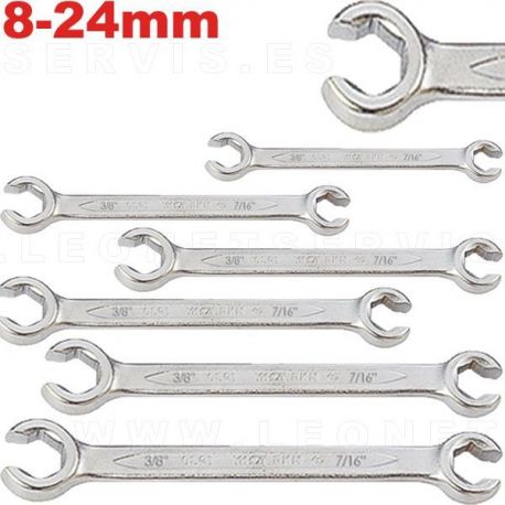 Juego de llaves para racores, 6 piezas