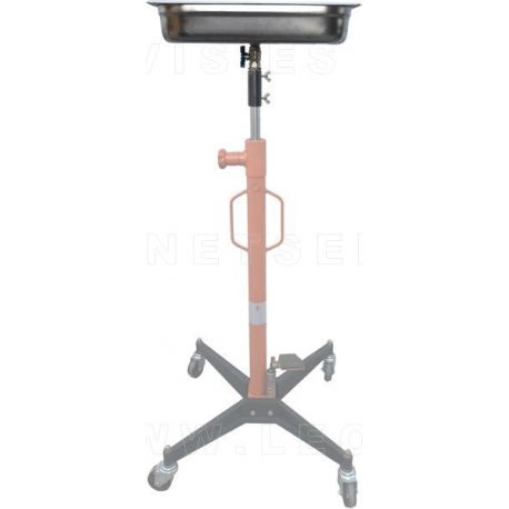 Bandeja recogedora de líquidos sobre carro con ruedas