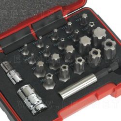 Juego de puntas torx plus y ts plus 23 piezas. Insercion hexagonal de 6 y 8 mm