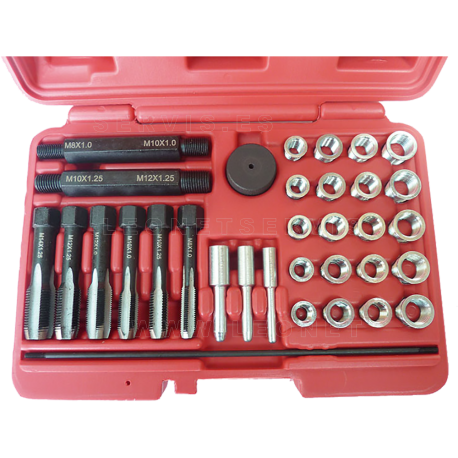 Juego mini para reparar roscas de calentadores con helicoils