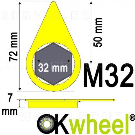 Indicador de tuercas flojas para vehículos industriales.