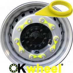 Indicador de tuercas flojas para vehículos industriales.