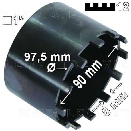 Llave de 12 almenas exteriores