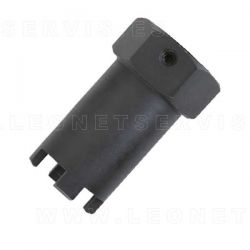 Llave corta almenada doble uso para inyetores