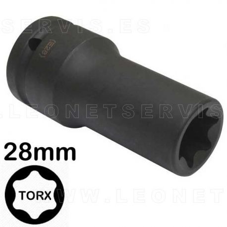 Boca de impacto TORX 3/4" E28 para tornillos de bancada de SCANIA