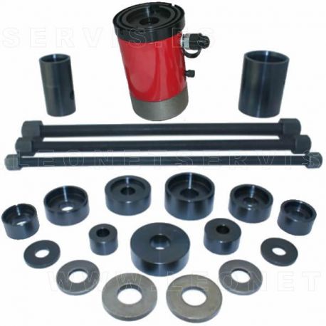 Extractor e instalador universal hidráulico de silent blocks de ballesta