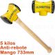 Martillo anti-rebote de 5Kg con mango estandar de 733 mm