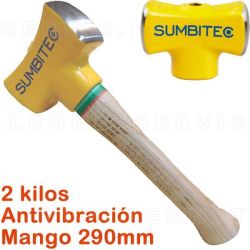 Martillo de acero de 2Kg con mango estandar de 290 mm