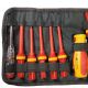Juego de destornilladores VDE con aislamiento eléctrico.  13 piezas