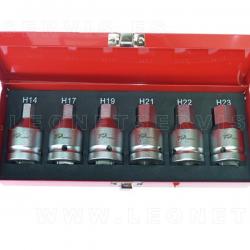 Juego de puntas allen en vaso 3/4" 6 piezas