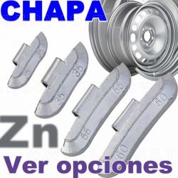 Contrapesa de clip fabricada en ZINC, para llanta de chapa de acero