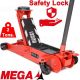 Gato de carretilla MEGA de 2 toneladas BAJO 95 mm. Mecanismo Safety Lock