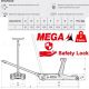 Gato de carretilla MEGA de 2 toneladas BAJO 95 mm. Mecanismo Safety Lock
