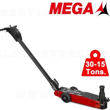 Gato oleo neumático MEGA de 30-15 tons. Chasis CORTO y BAJO