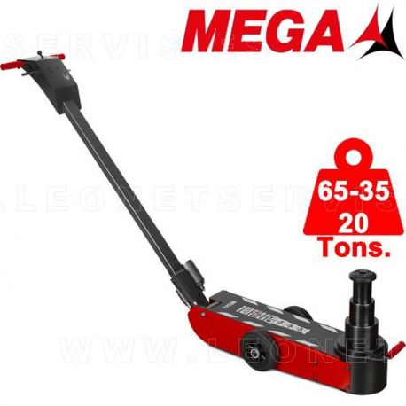 Gato oleo neumático MEGA de 65-35-20 tons. Chasis CORTO