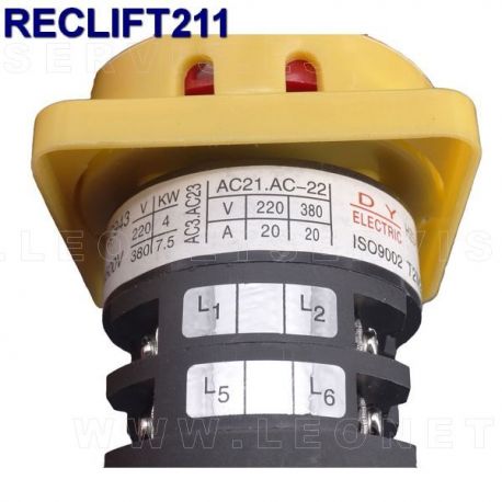 Interruptor principal con mando mecánico para elevador de coches